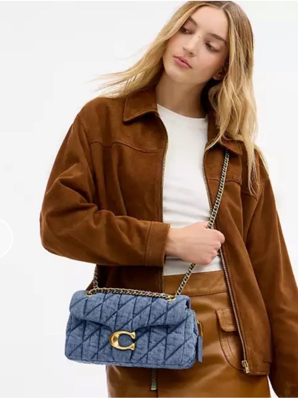 COACH Quilted Denim Tabby 26 Shoulder Bag